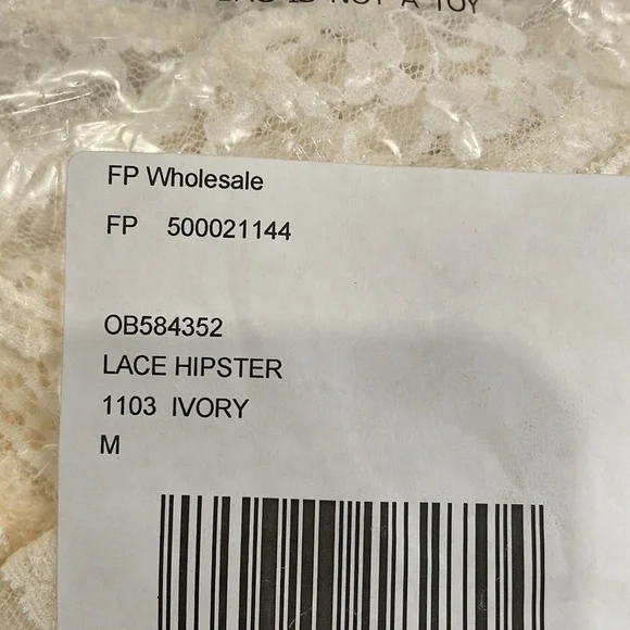 New Free people 3 pack Panties Black and white Medium M - Picture 5 of 7